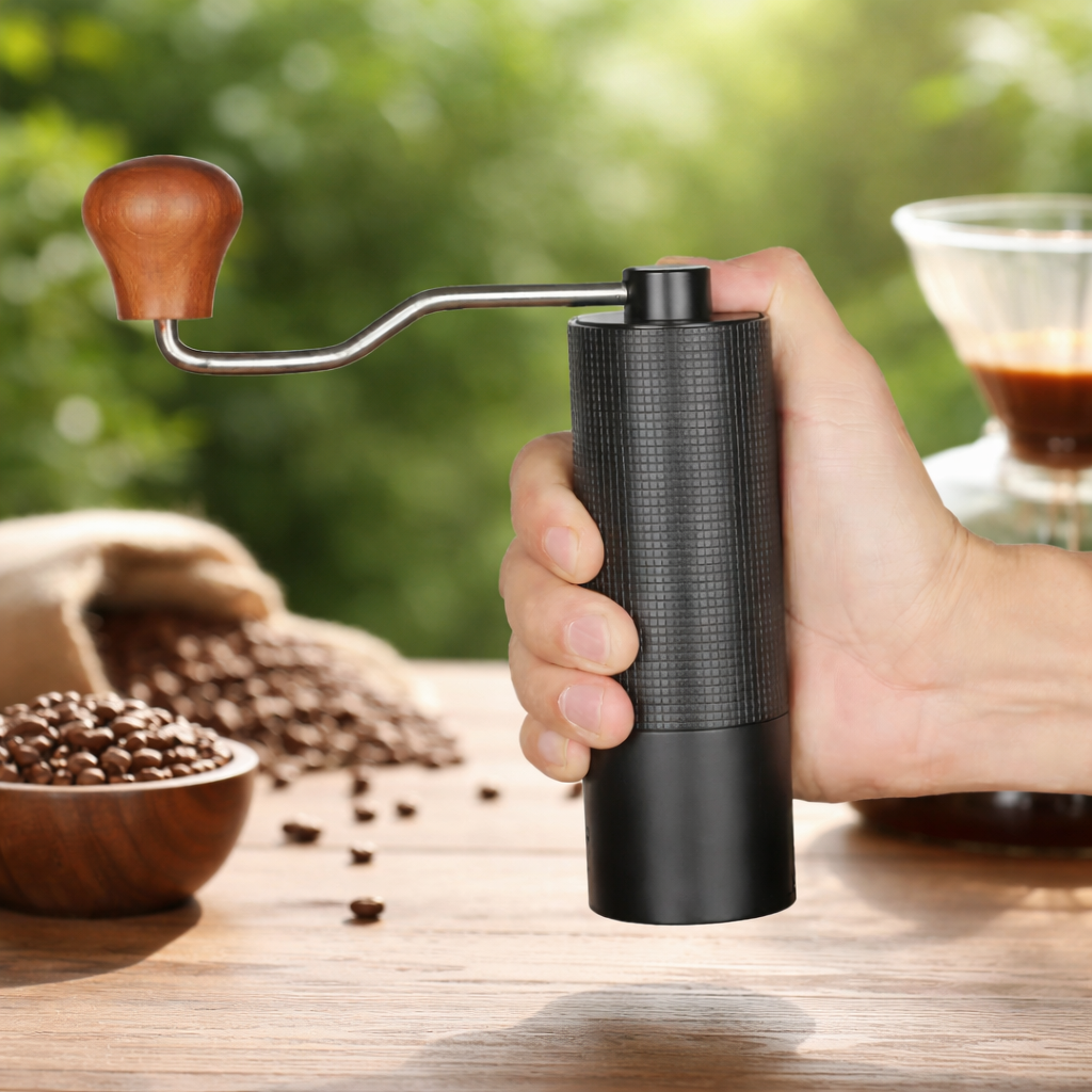 Precision Manual Coffee Grinder with Stainless Steel Burr