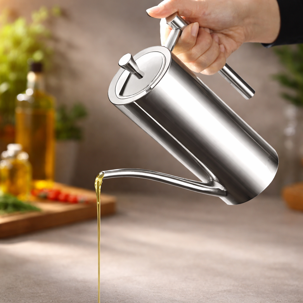 Modern Stainless Steel Olive Oil Pour Bottle