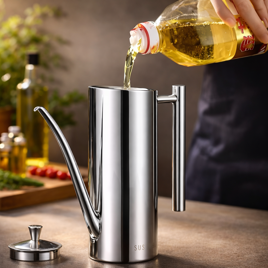 Modern Stainless Steel Olive Oil Pour Bottle