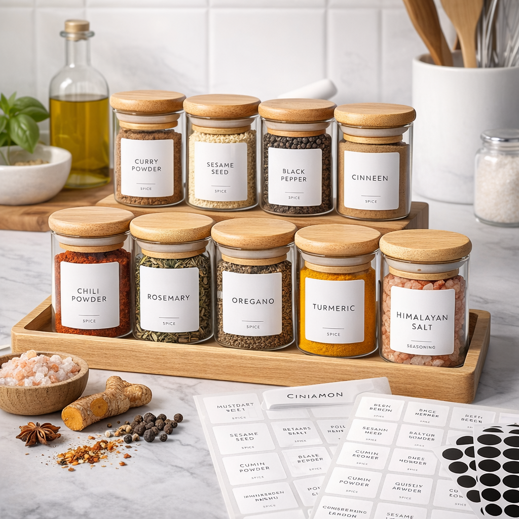 Modern Glass Spice Storage Containers