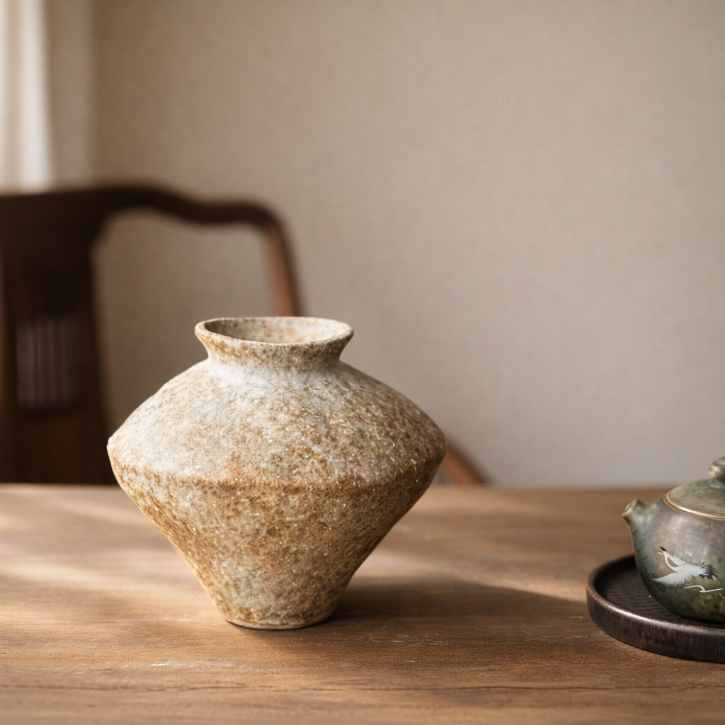Handcrafted Wabi-Sabi Ceramic Vase
