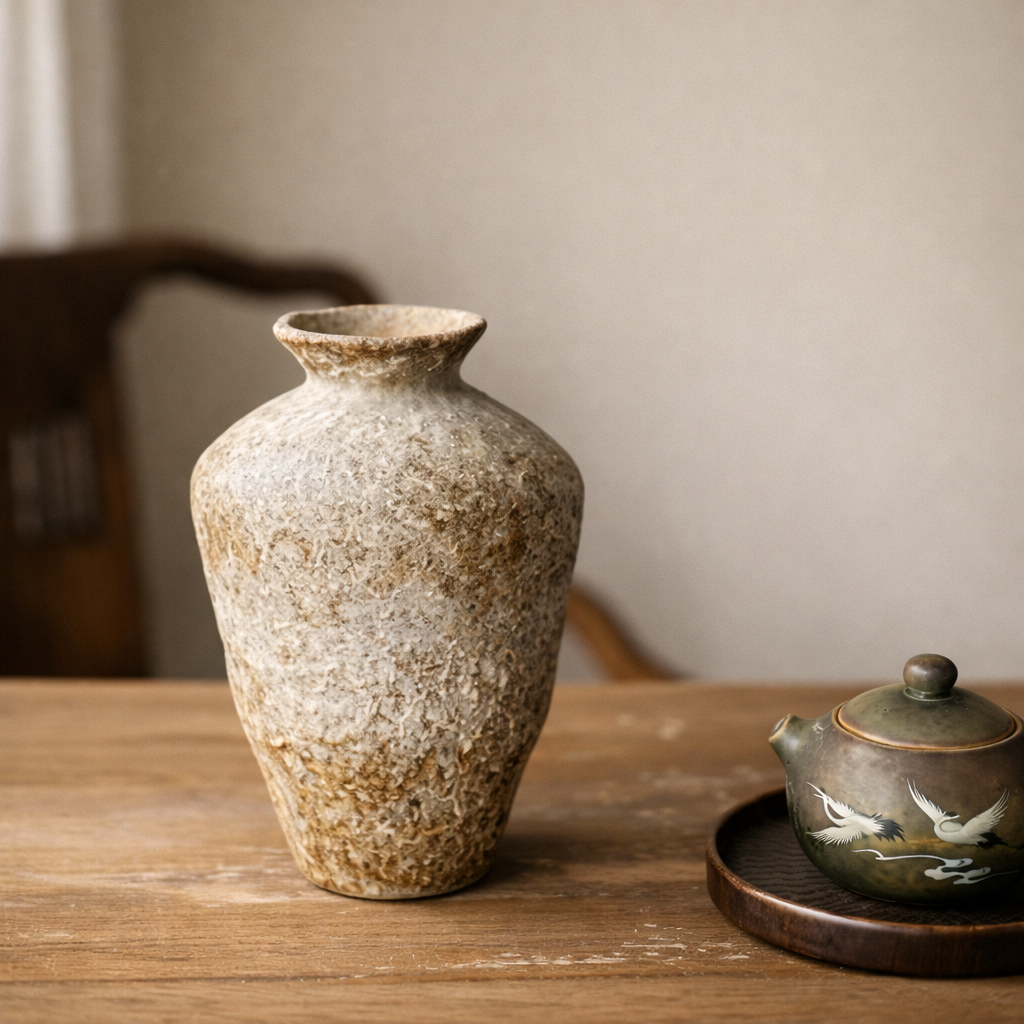 Handcrafted Wabi-Sabi Ceramic Vase