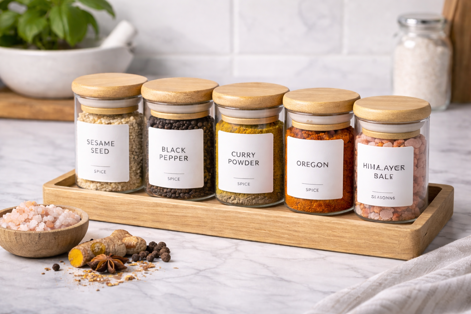 Modern Glass Spice Storage Containers
