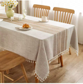 Battilo Linen Cotton Table Cover – Modern Dining Tablecloth