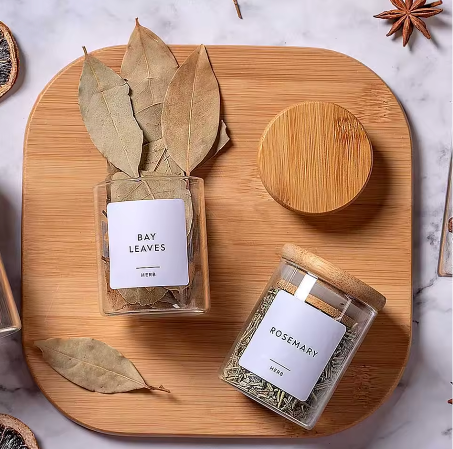 Modern Glass Spice Storage Containers