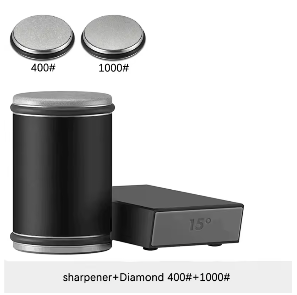 Magnetic Rolling Knife Sharpener Set – Diamond Sharpening System with Angle Guides