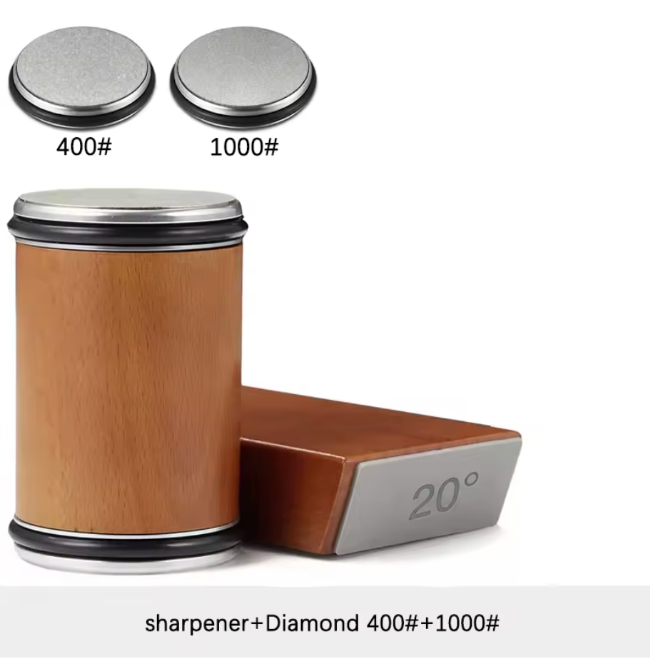 Magnetic Rolling Knife Sharpener Set – Diamond Sharpening System with Angle Guides