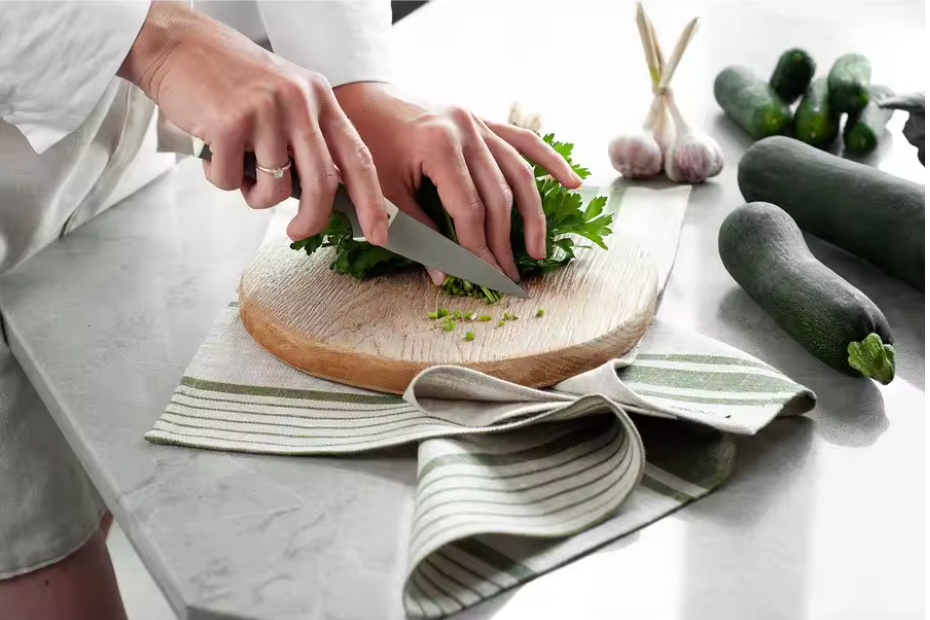 Premium Flax Linen Tea Towels – French Country Stripe Kitchen Set