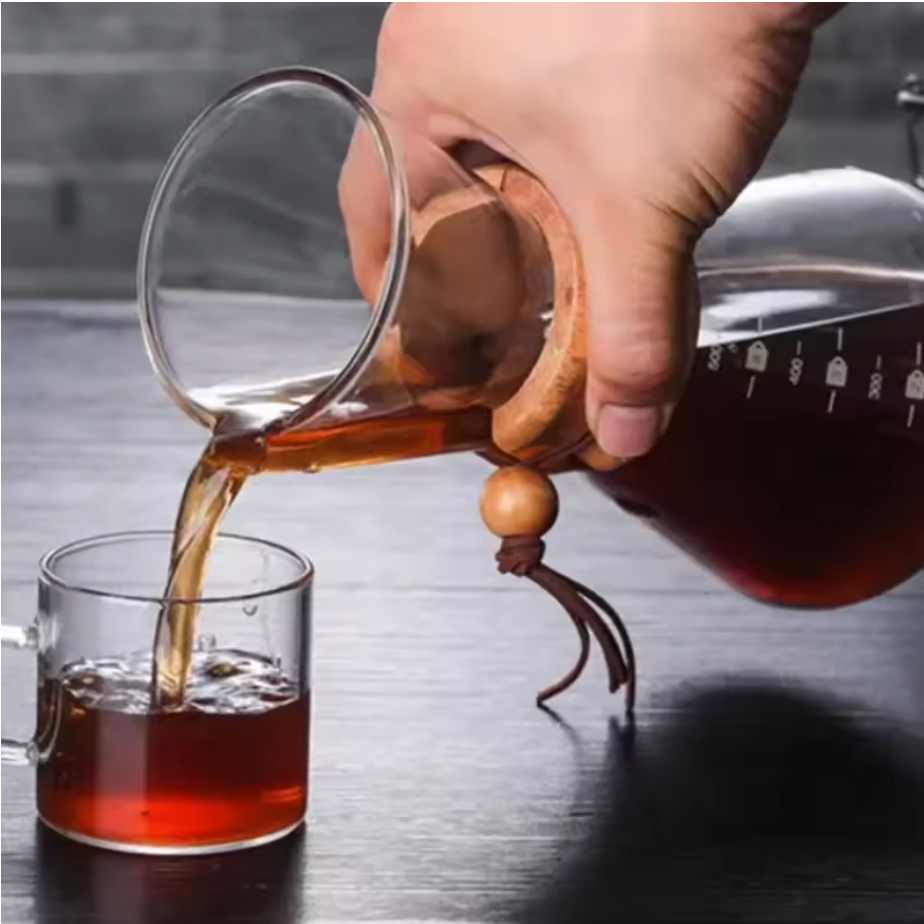 Barista Glass Pour-Over Coffee Brewer with Steel Mesh Filter